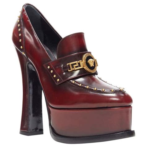 versace loafer platforms|Versace platform heels sale.